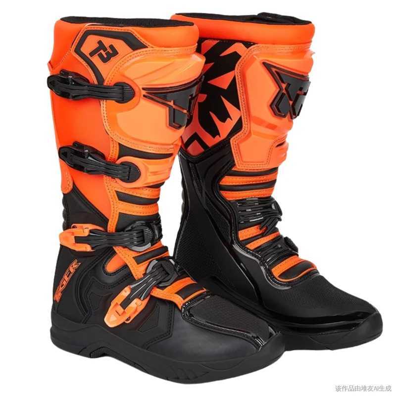 Motorcycle Footwear TRTiger Motocross Boots Motorcycle Riding Shoes Long Boots Mens Fall Prevention Lindo Rider Gear Rally Boots Racing Shoes S2411222