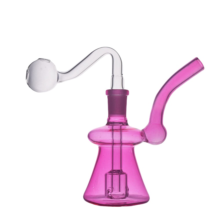 1pcs 14mm Female Glass Oil Burner Bong Hookah Matrix Percolator Diffuser Bubbler Water Pipes Beaker Ashcatcher Bong Recycle Bong with Oil Burner Pipe Bowl