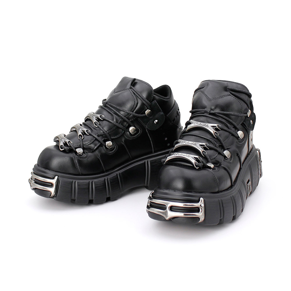Punk Sneakers 30dec Rock 7cm Platform Woman Creepers Female Casual Flats Metal Decoration Thick Bottom Women Tennis Shoes
