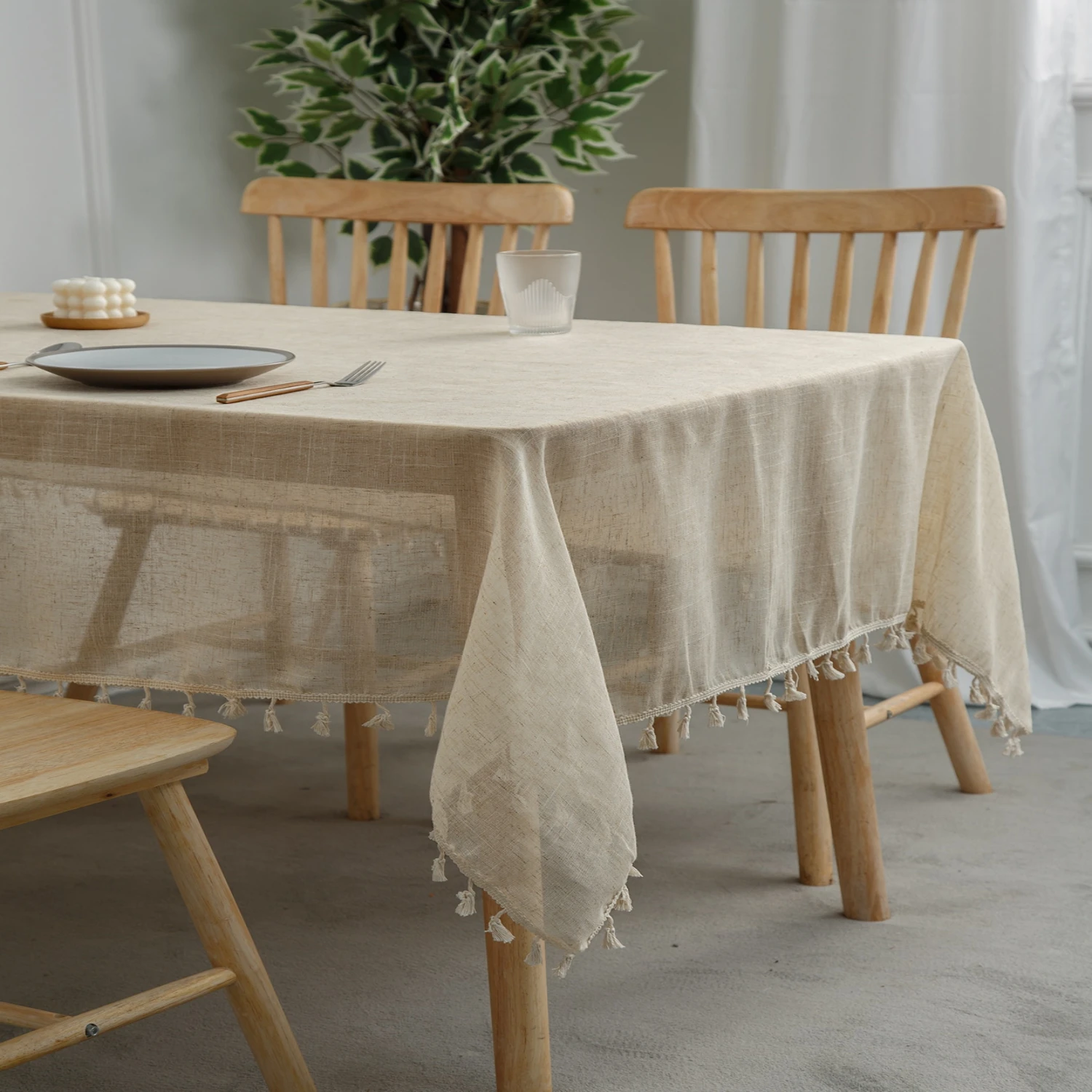 Elegant Linen Rectangle Table Cloth Indoor And Outdoor Kitchen Dwe74 Dining Tables - Washable French Tablecloth For Parties 27