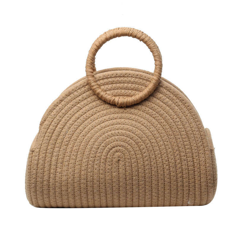 Ladies' beach tote bag, straw beach vacation beach bag, camping and Western multifunctional woven bag