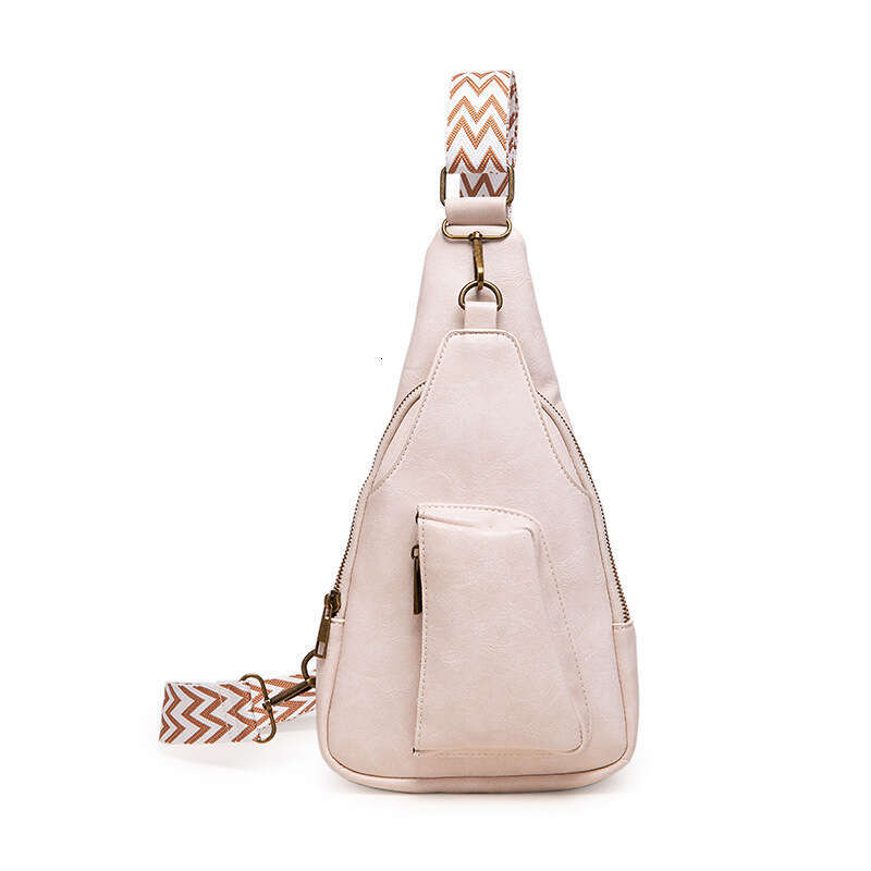 Women's Fashionable Wide Shoulder Ribbon European And American Retro Women's Chest Waist Bag B2