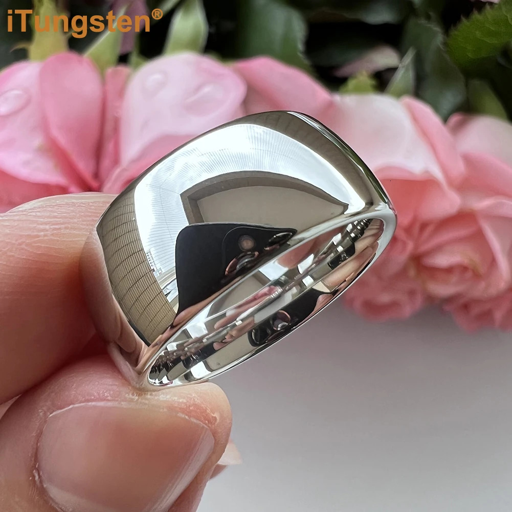 iTungsten 2/3/4/5/6/7/8/10mm White Tungsten Couple Ring for Men Women Nice Engagement Wedding Band Shiny Polished Confirm Fit 241202