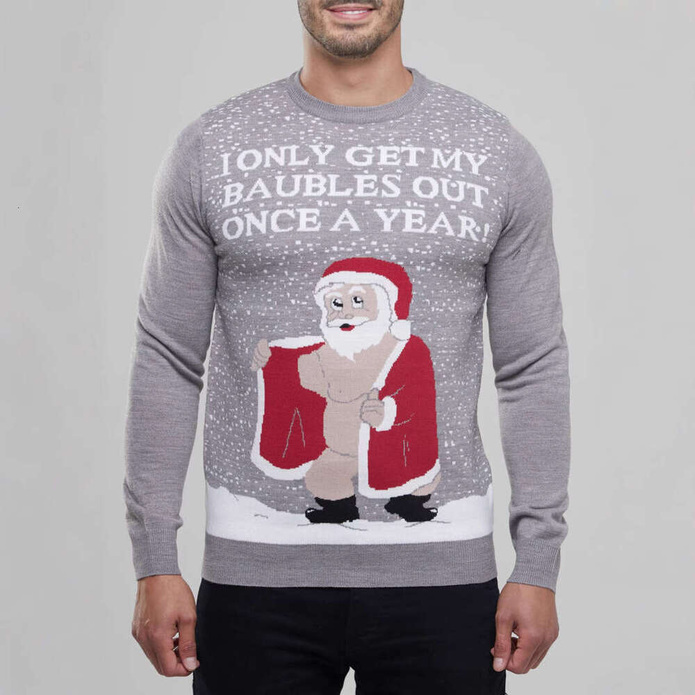 Christmas hoodie men's 3D digital printing with pictures and samples, women's round neck long sleeved source manufacturer