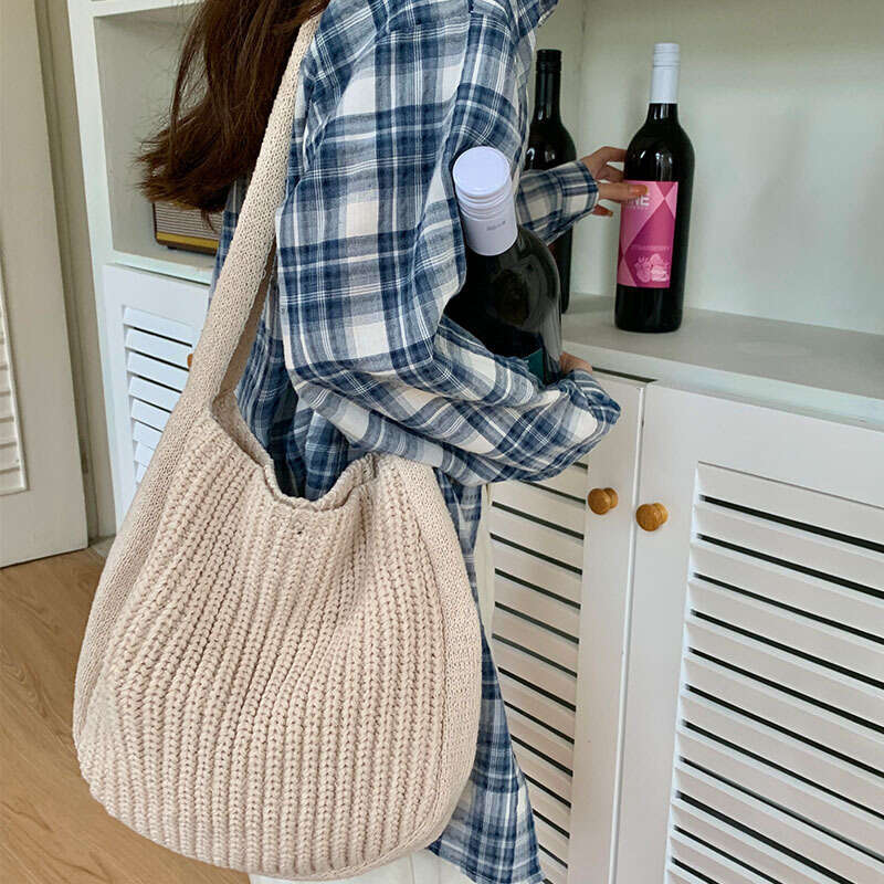 Vintage Handbag, Crossbody Knitted Shopping Women's Shoulder Bag, Tote Bag B2