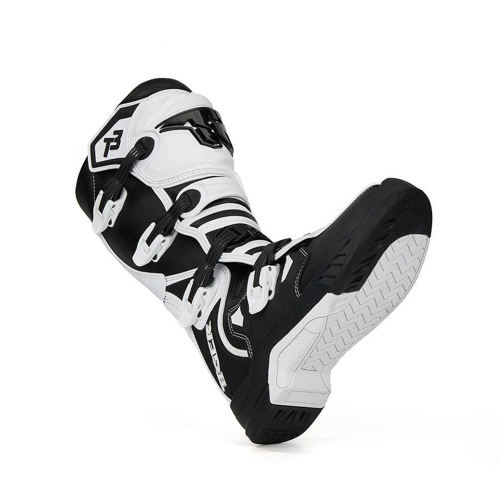 Motorcycle Footwear Mens Motorcycle Protective Boots Professional Outdoors Motocross Racing Long Boots Anti Slip Breathable Motos Shoes S2411222