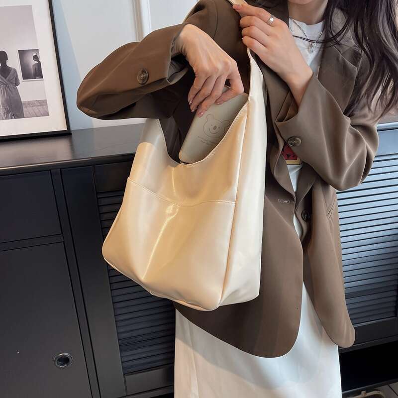 Large Capacity Spring Vintage New Casual Commuting College Student Class Shoulder Tote Bag For Women B2