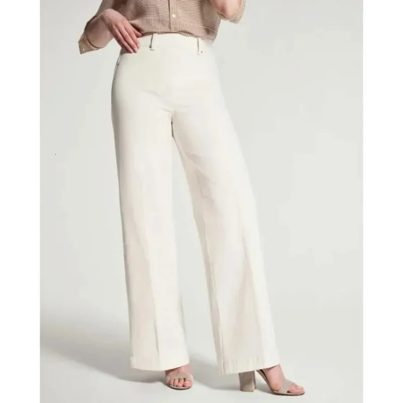 2023 Solid Color Jean Loose Washed AllMatch MicroElastic Comfortable Straight MidWaist Denim Trousers 241121