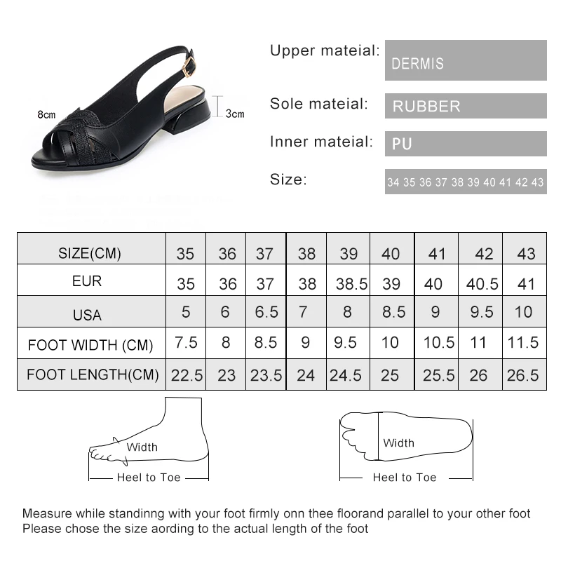 AIYUQI Sandals Women Summer Genuine Leather Women's Sandals Large Size Fishmouth Fashion Dress Women Sandals