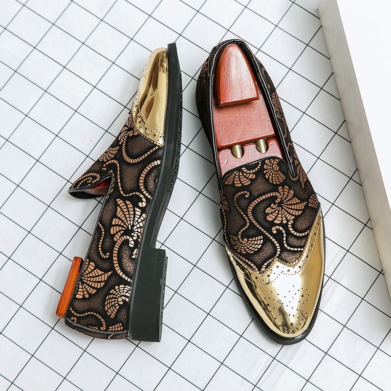 38~47 Designer Mens Casual Leather Brogue Formal Corduroy Breathable Business Office Loafers Footwear Dress Shoes for Men Flats b5c5