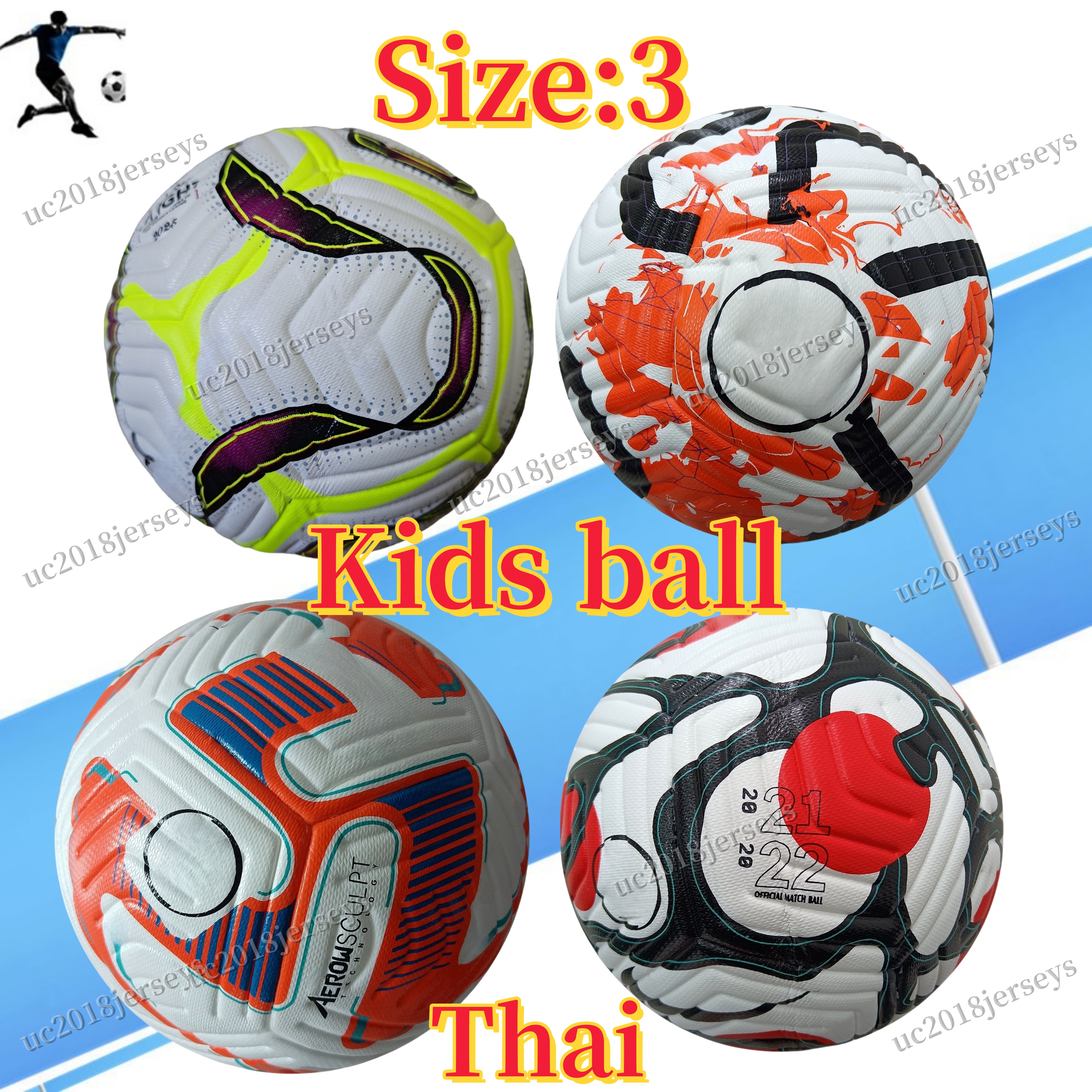 Size 3 soccer Ball Training football for children 2021 2022 2023 2024 boby Club League high-grade nice match premer Finals 20-24 football Ship the balls without air