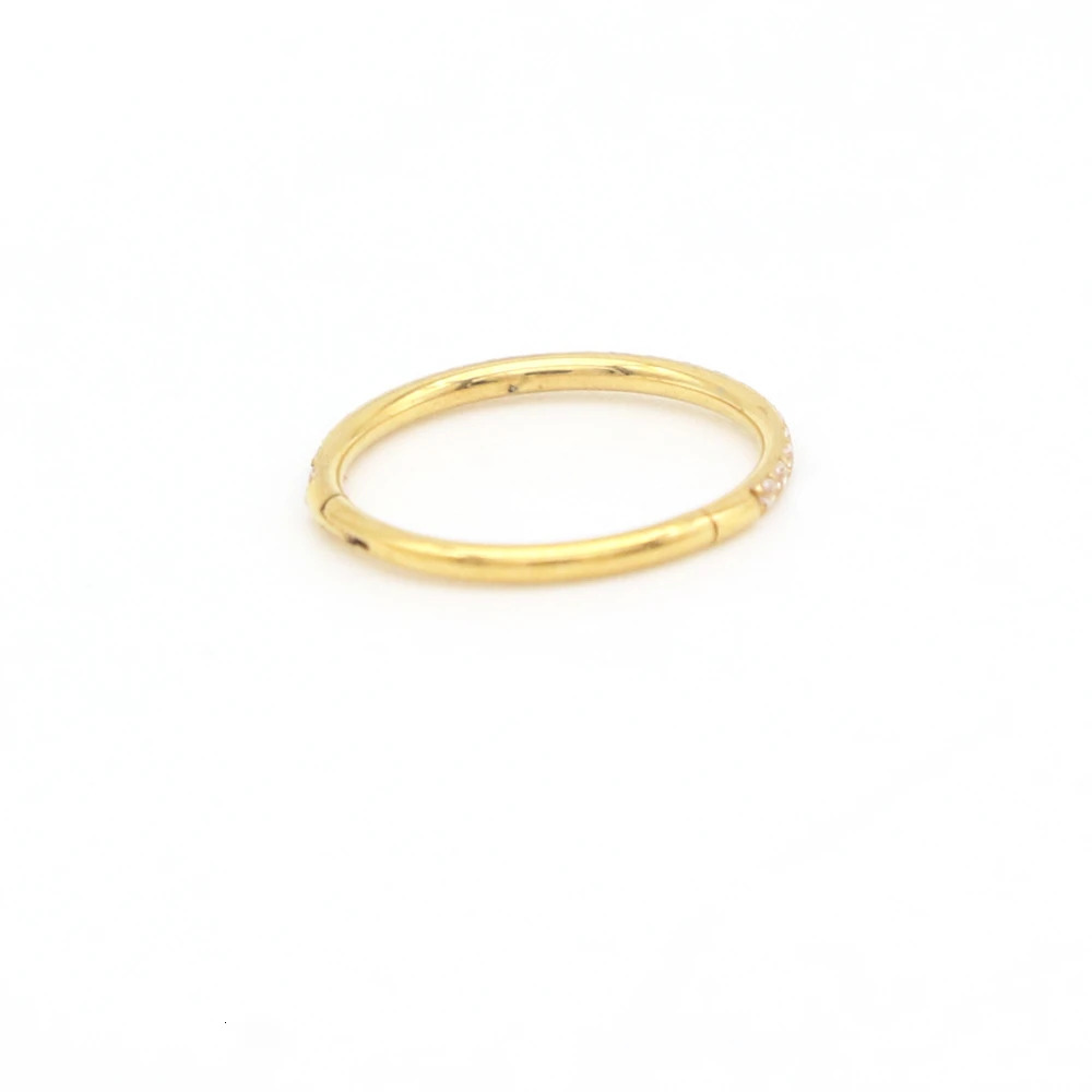 10pcs Thin Clicker Rings 20G 18G Hoop Nose Ring Clear CZ Stone Septum Helix Daith Earring Body Piercing Jewelry Steel 241120