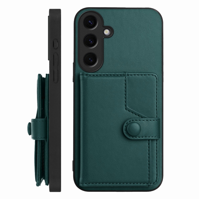Card Pocket Pack Leather Wallet Case For Samsung S25 Plus S24 FE A16 A06 M35 M55 A55 A35 A25 A05 A05S A15 Business Fashion Credit ID Card Slot PU Hold
