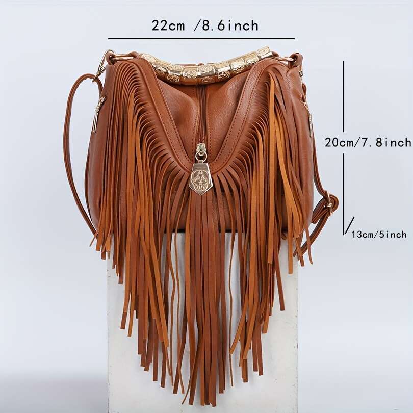Western Purse - Chic Solid Color Tassel Shoulder hot Women, Casual Designer Crossbody Sling Bag for Ladies Style