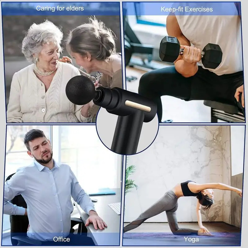 Deep Tissue Muscle Fascial Gun Muscle Massage Gun Handheld Percussi on Massager For Body Back And Neck Leg 241203