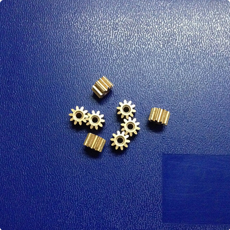 Copper Gearing System - 10-Tooth, 0.6 Modular, 2.23mm Inner Hole, Powder Metallurgy Processed