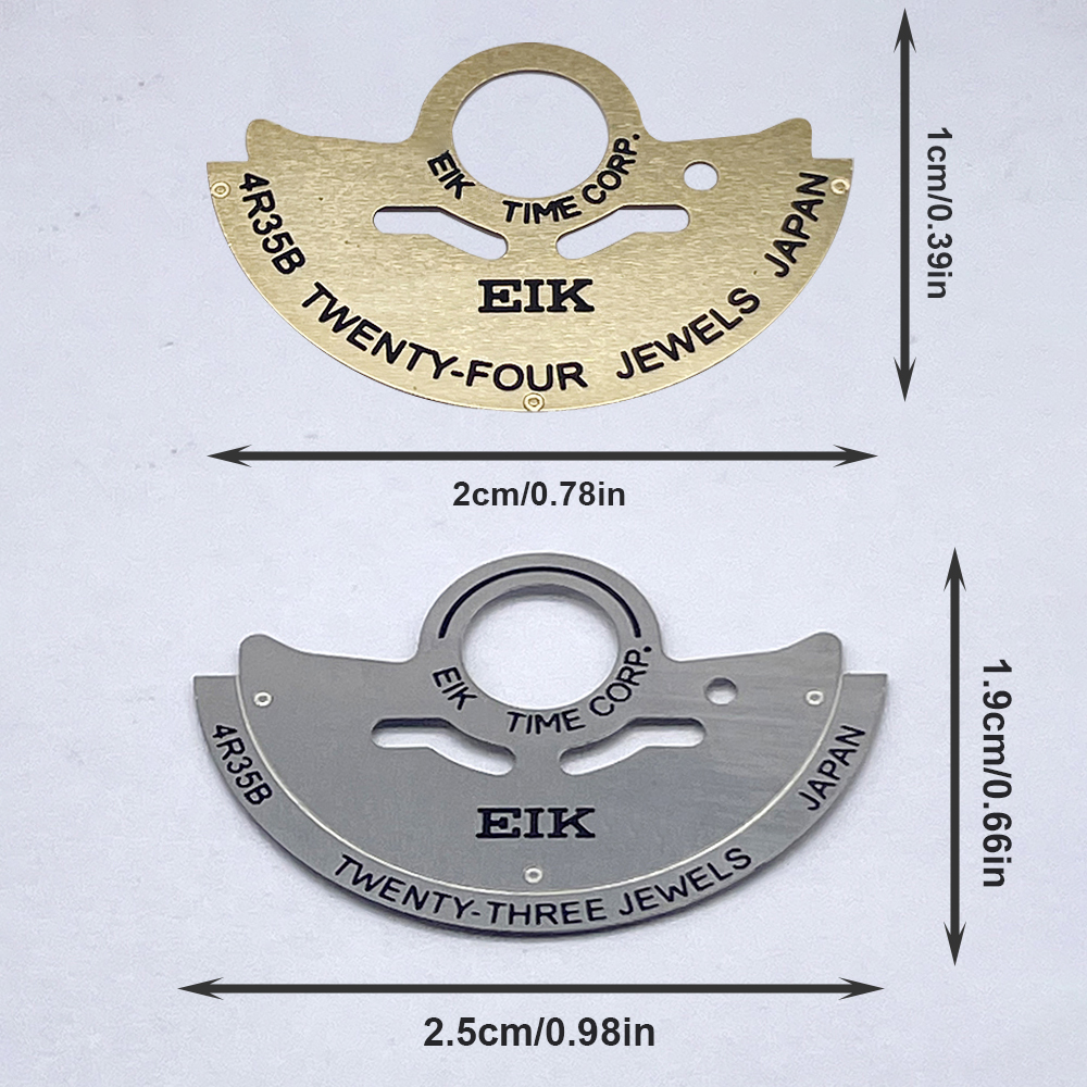 5pcs NH35A Movement Automatic Hammer Patch Metal Sheet Lettering Rotor 4R35B Rotors Fit NH35A Movement Watch Movement Parts
