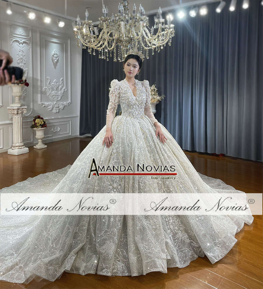 Customized Amanda Novias 2024 Crystal Wedding Dress