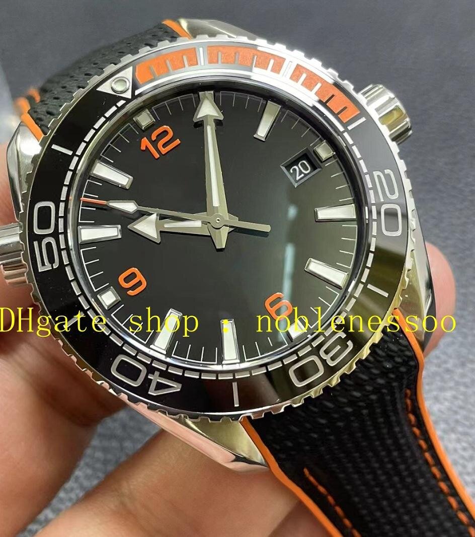 5 Color Real Photo Mens Automatic Watches Men's 600m Black Grey Dial Date Orange Ceramic Bezel Rubber Strap Super VS Cal.8900 Movement Mechanical ETA Sport Watch