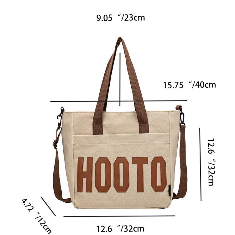 2025 new Letter canvas female students, large capacity crossbody going out, tote for commuting to work, handbag, shoulder bag zhanyishengli
