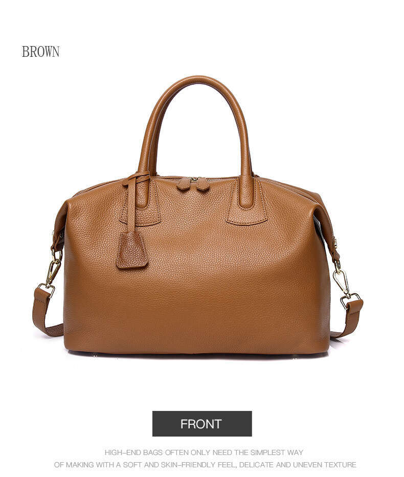 Motingsome Oversized Real Leather Woman Lady Travel Tote Shoulder Bags Handbag Fashion Commuting Big Bag New