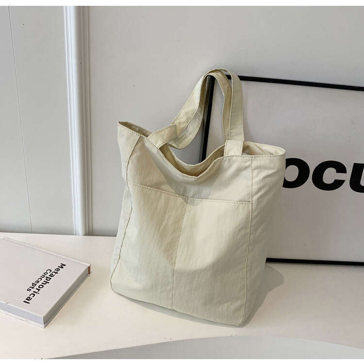 Waterproof Nylon Casual Shoulder Female Student Campus Handbag Niche Commuter Tote Large Bag