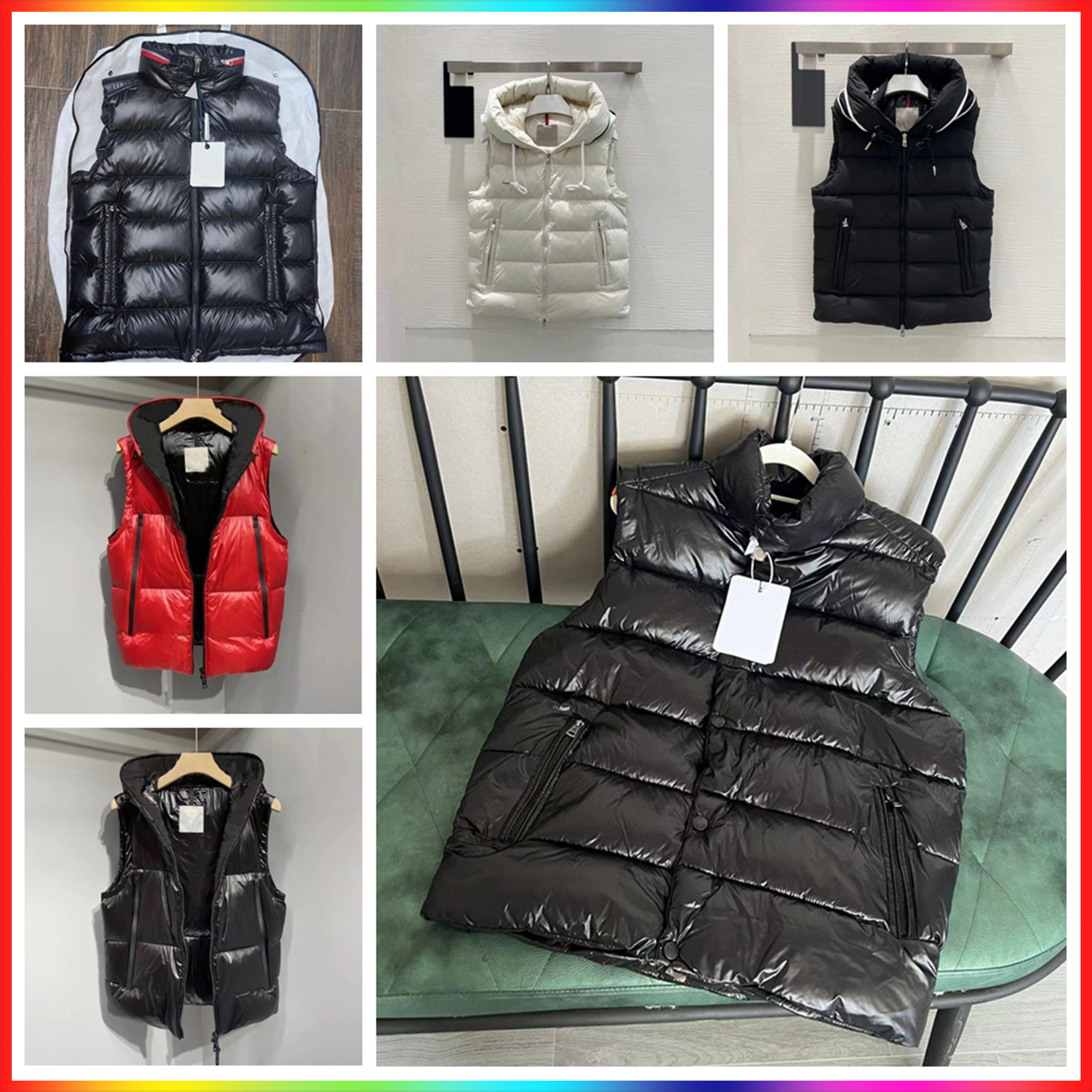 5A Designer Men's Down Vest fashion Women Removable hood Vests 2024 Classic jacket mens vest Winter Bodywarmer Outdoor Warm sleeveless thick hooded jacket 01