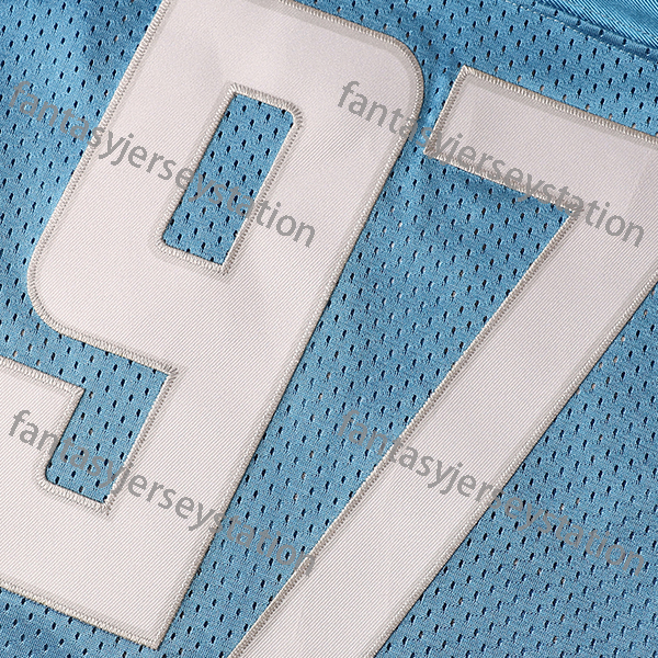 #16 Goff 14 St. Brown 26 Gibbs 5 Montgomery 97 H u t c h i n s o n Polyester Embroidered Football Jersey, Sports Fan V-Neck Shirt, Breathable Athletic
