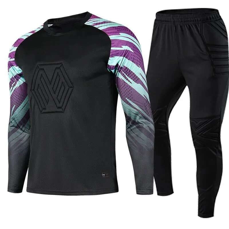 2025 Adult Kids Football Goalkeeper Jerseys Custom Men Soccer Goalie Tracksuit Long Sleeve Uniform Boy Gatekeeper Outfit
