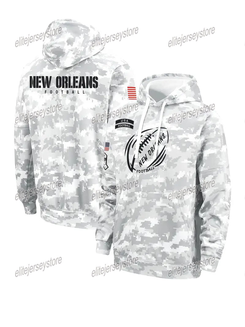2024 Camo Salute To Service Pullover Football Hoodie Jersey Mens Women Youth