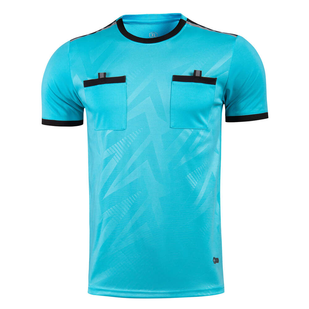 2025 Professional Men Referee Uniforms Soccer Football Jerseys Shirts Pockets Judge Short Sleeve Team Shirt Sportswear Clothes