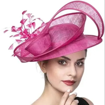 Christmas Sinamay Fascinator Perfect Wedding Hat Unique Derby Party Hat Fashionable Church Hat Bridal Headband Fascinator 241203