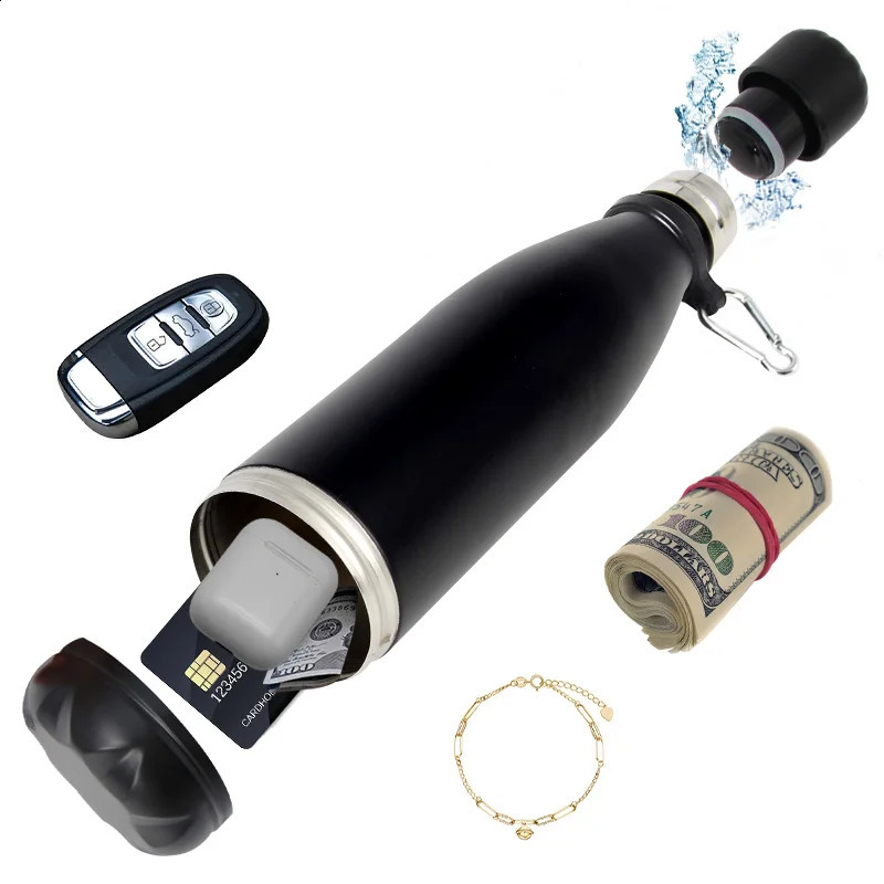 Secret Hidden Safe Diversion Water Bottle Steel Secret Stash Spot Can Hidden Safes Storage Compartment for Cards Keys Cash Money 241203