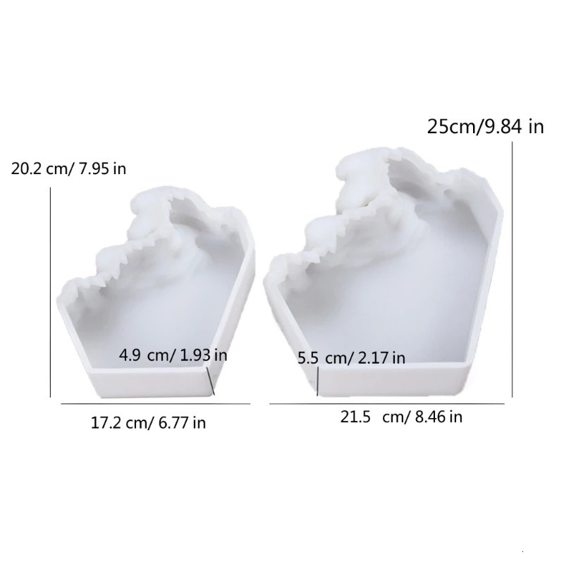 DIY crystal epoxy resin mold Haibo seawater surface mirror silicone mold irregular Haibo art decoration mold 241203