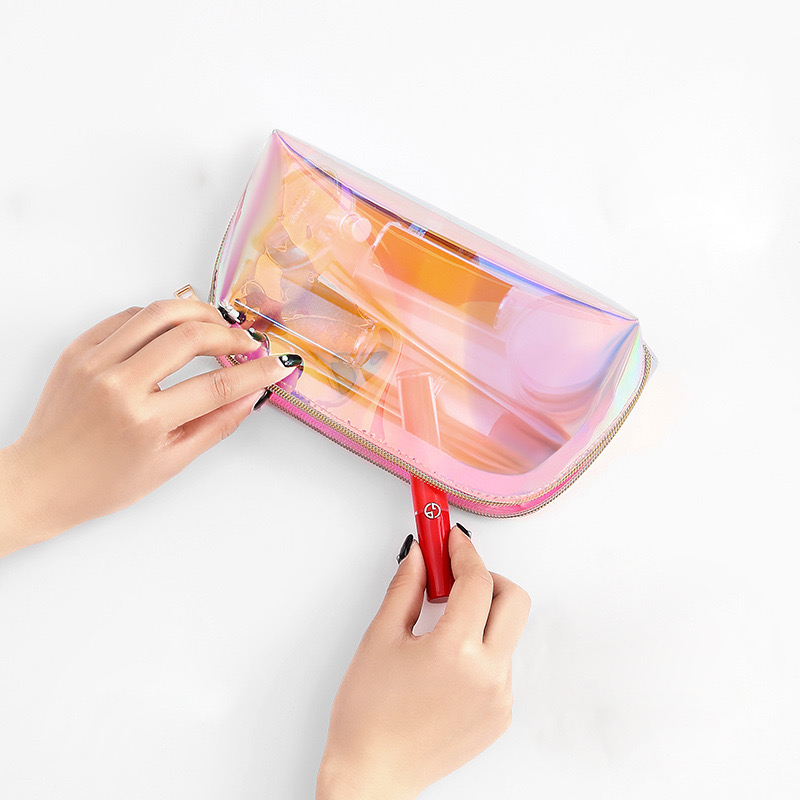 eTya Transparent Coin Purse Women Wallet Laser PVC Card Pencil Cosmetic Money Clutch Bag Case New Female Mini Zipper Wallets Pouch