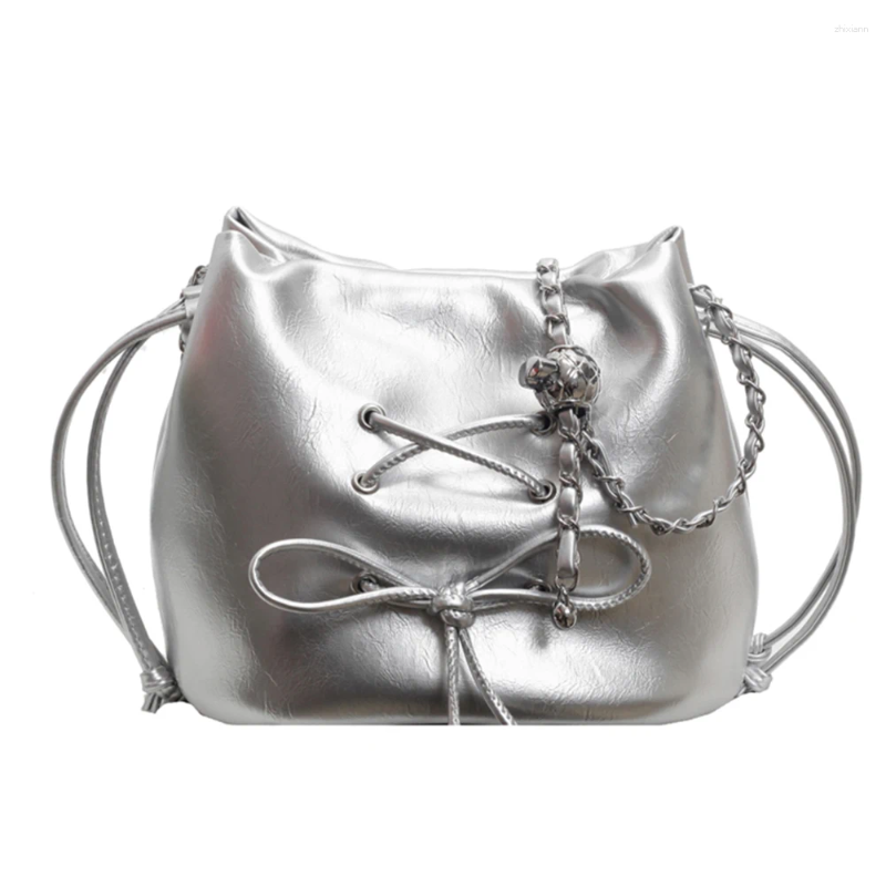 Totes Women Shoulder Bag Solid Color Daily Tote Handbag Adjustable Strap Bucket Crossbody Female Dating zhanyishengli