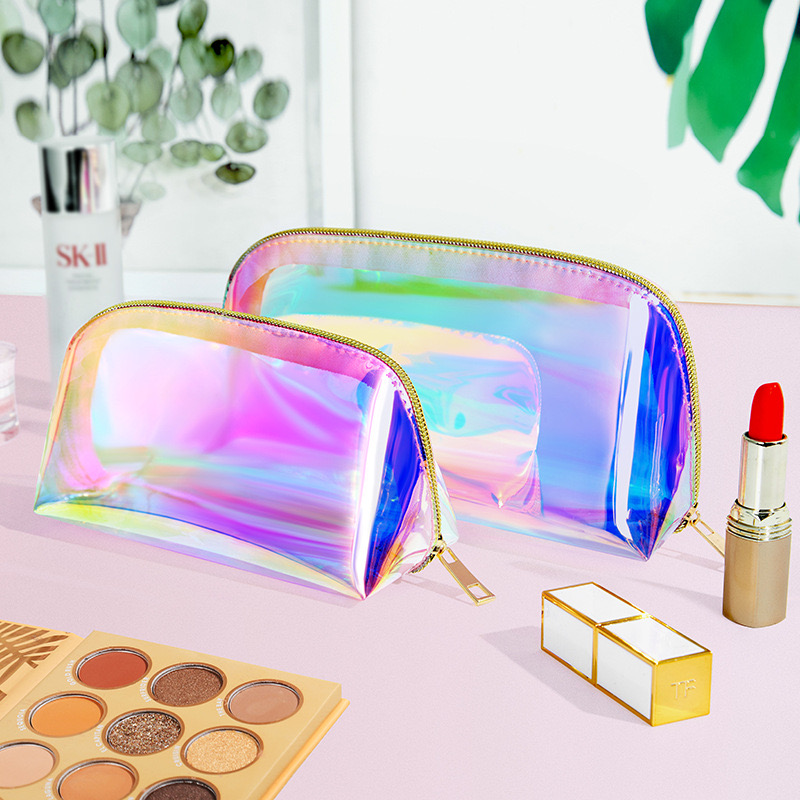 eTya Transparent Coin Purse Women Wallet Laser PVC Card Pencil Cosmetic Money Clutch Bag Case New Female Mini Zipper Wallets Pouch