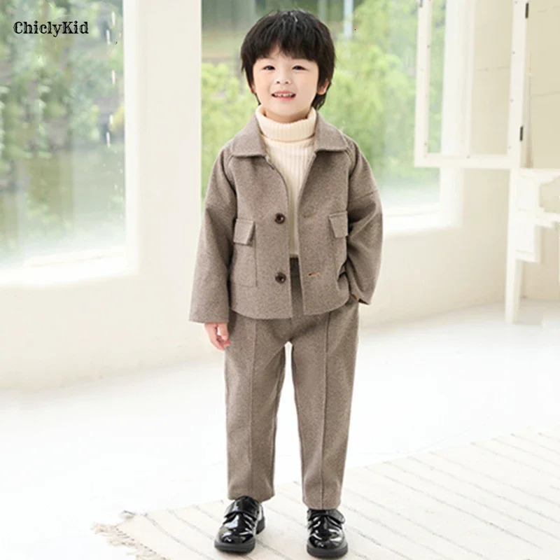 Boys winter autumn thick casual jacket Trouser childrens casual set childrens warm clothing set childrens cosmetics set 241203bj