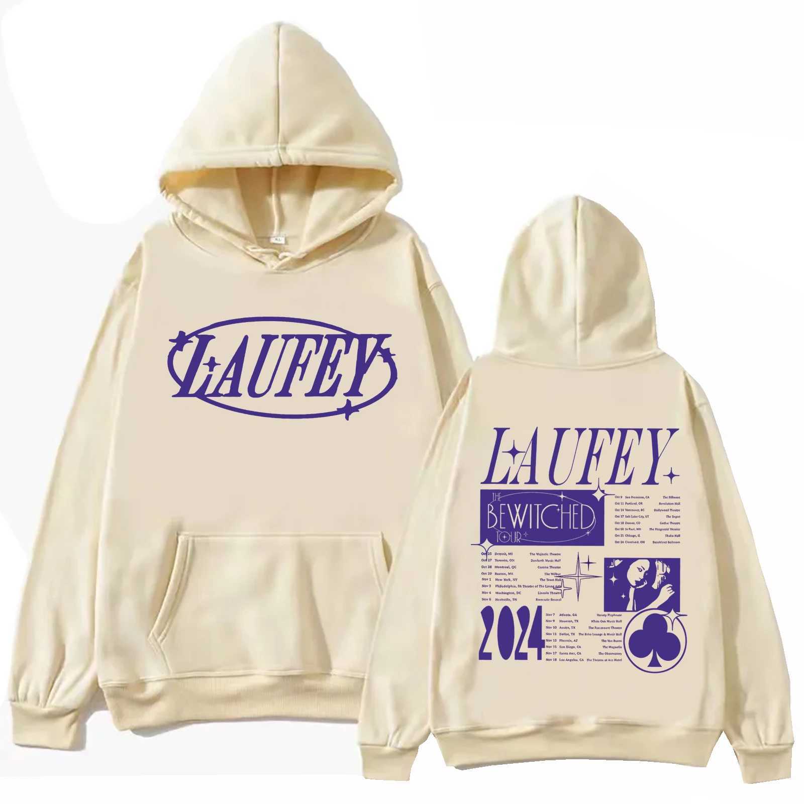 Laufey Tour 2024 Hoodie Harajuku Hip Hop Pullover Top Man Woman Sweatshirt Fans Gift Hooded Strtwear Comfortable Soft ClothingC241221