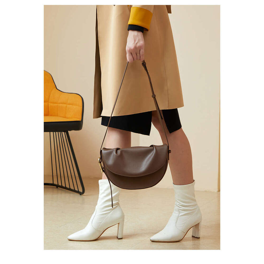 Women's armpit leather folding multifunctional broadband shoulder crossbody bag unit price bag
