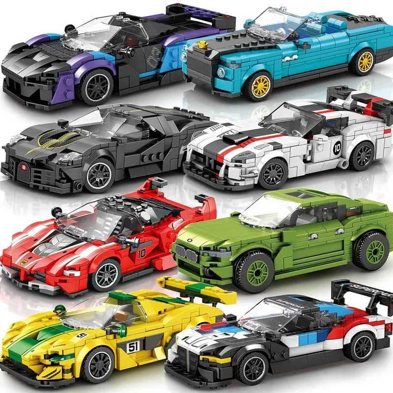 Free shipping Speed Champions Series Racing Sports Vehiclea Technique Car Supercar Building Blocks Set Bricks ic MOC Model Toys For Kids