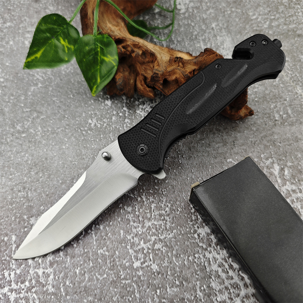 BM DA57 Flipper Folding Knife 440C Blade Black G10 Handle Easy To Carry EDC Pocket Knives Outdoor Tactical Survival Utility Tools Knifes 15535 3300 53
