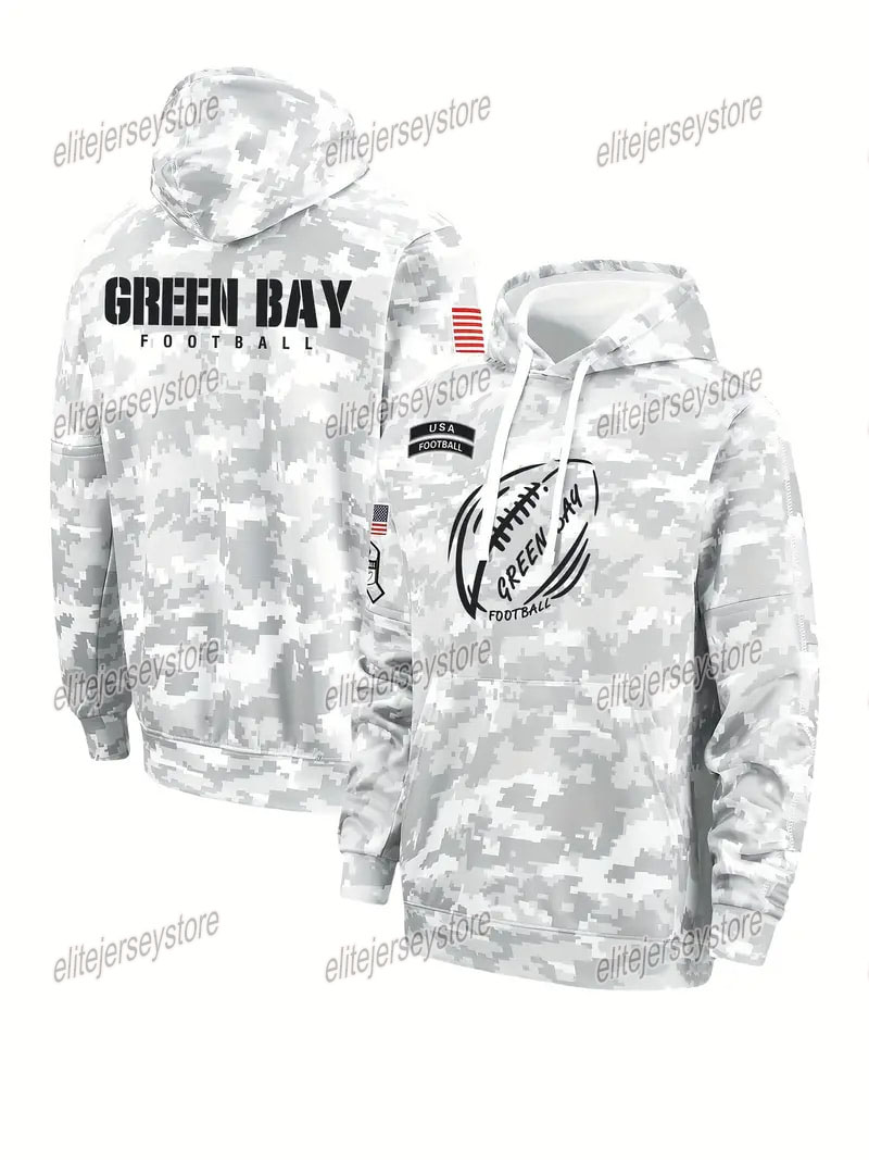 2024 Camo Salute To Service Pullover Football Hoodie Jersey Mens Women Youth