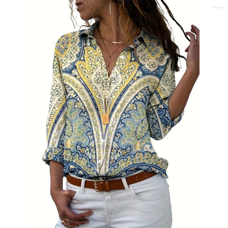 Womens Blouses Fashionable Loose Single-Breasted Shirt Elegant Long-Sleeved Basic Shirts For Women Clothing Spring Summer Button