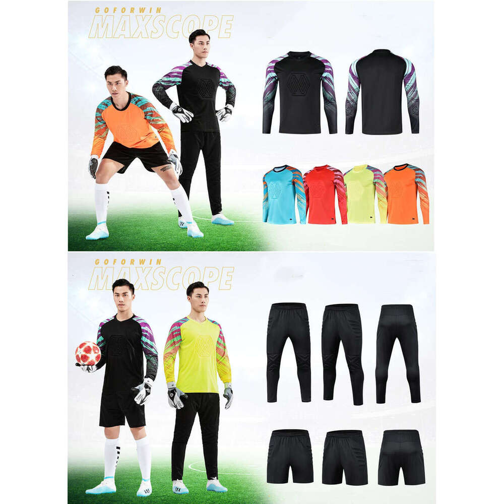 2025 Adult Kids Football Goalkeeper Jerseys Custom Men Soccer Goalie Tracksuit Long Sleeve Uniform Boy Gatekeeper Outfit