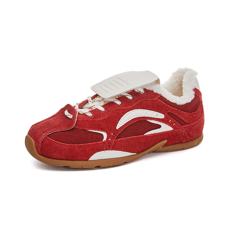 AIYUQI Women Moral Training Shoes Non-slip Winter Female Forrest Gump Shoes Large Size Velvet Sneakers Shoes for Women