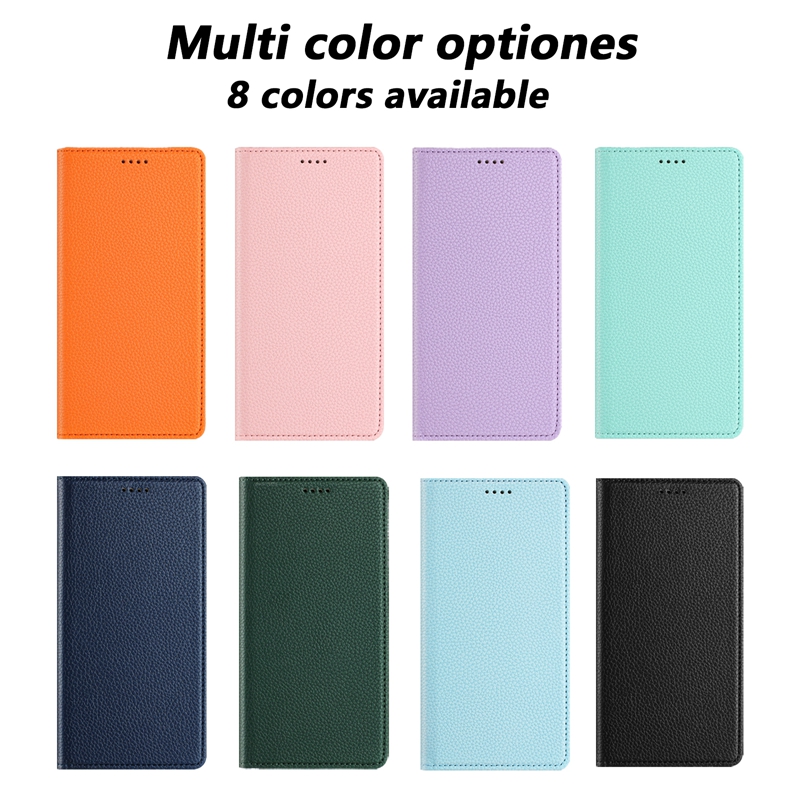 16E Business Litchi Leather Wallet Cases For Iphone 17 Air 16 Plus 15 Pro Max 14 13 12 11 X XR XS Suck Closure Magnetic Flip Cover Leechee Card Slot H