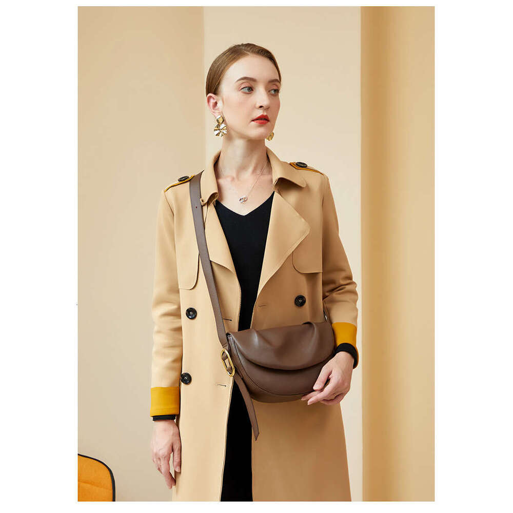 Women's armpit leather folding multifunctional broadband shoulder crossbody bag unit price bag