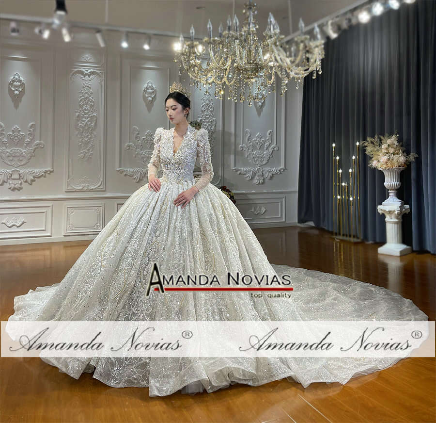 Customized Amanda Novias 2024 Crystal Wedding Dress