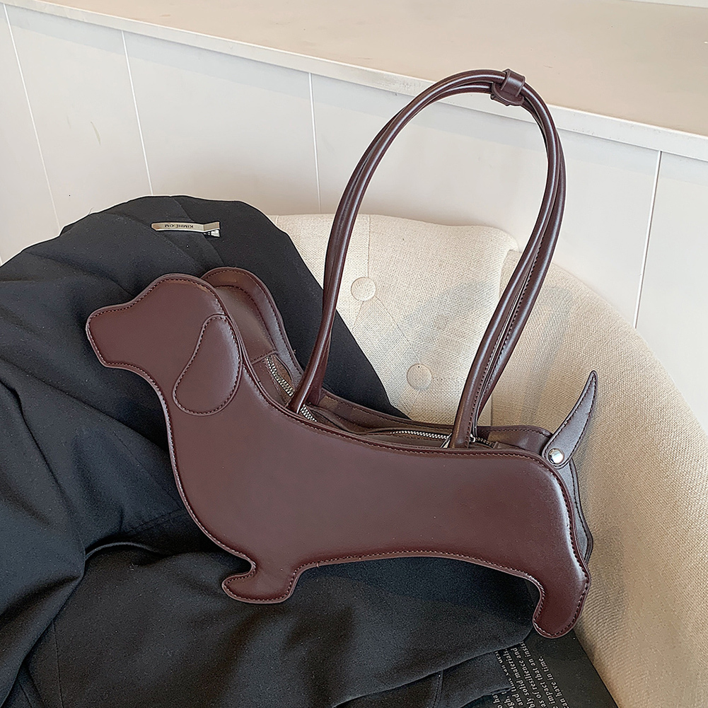 Cartoon Dog Shaped Handbag PU Leather Purse Unique Novelty Clutch Cute Evening Party Bag for Women and Girls